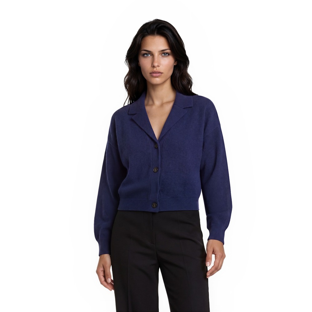 Club Monaco 100% Cashmere Cardigan Women's Size XL Soft Blue Button Front Thick